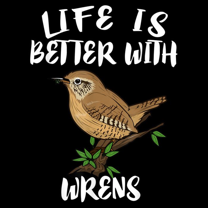 Life Is Better With Wrens Birds Birding Pom Pom 12in Knit Beanie