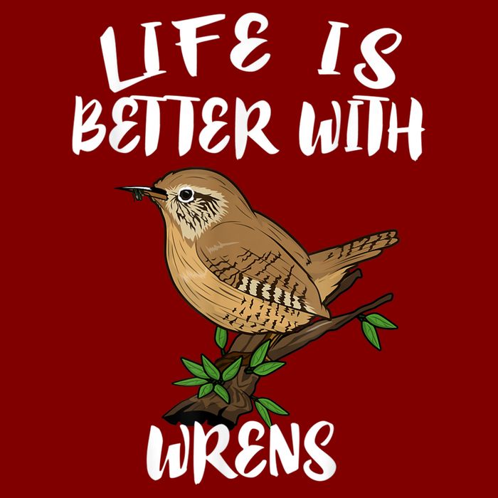 Life Is Better With Wrens Birds Birding Full-Length Apron With Pockets