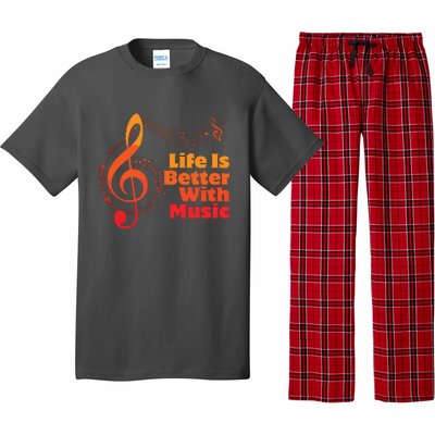 Life Is Better With Music Theory Musician Teacher Notes Clef Pajama Set