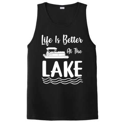 Life Is Better At The Lake Pontoon Boat Pontooning Boating Gift PosiCharge Competitor Tank