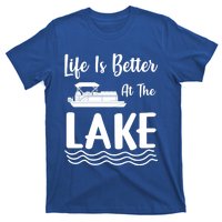 Life Is Better At The Lake Pontoon Boat Pontooning Boating Gift T-Shirt