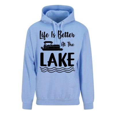 Life Is Better At The Lake Pontoon Boat Pontooning Boating Gift Unisex Surf Hoodie