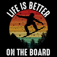 Life Is Better On The Board Snowboard Funny Snowboarding Gift Youth Performance Sprint T-Shirt
