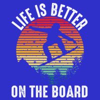 Life Is Better On The Board Snowboard Funny Snowboarding Gift 16 in Basic Backpack