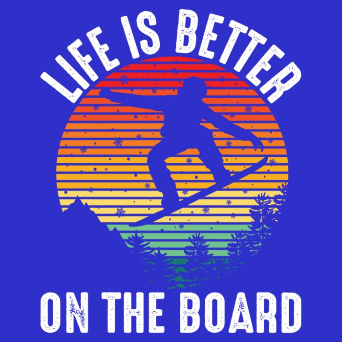 Life Is Better On The Board Snowboard Funny Snowboarding Gift 16 in Basic Backpack