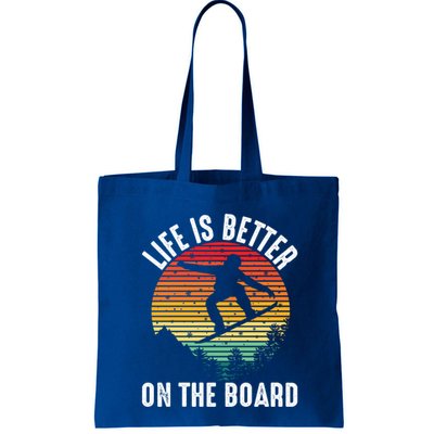 Life Is Better On The Board Snowboard Funny Snowboarding Gift Bag