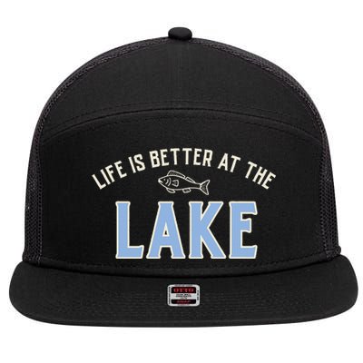 Life Is Better At The Lake 7 Panel Mesh Trucker Snapback Hat