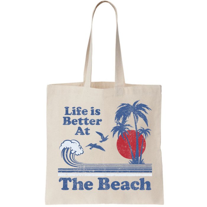 Life Is Better At The Beach Retro Vintage 80s 70s Vacation Bag