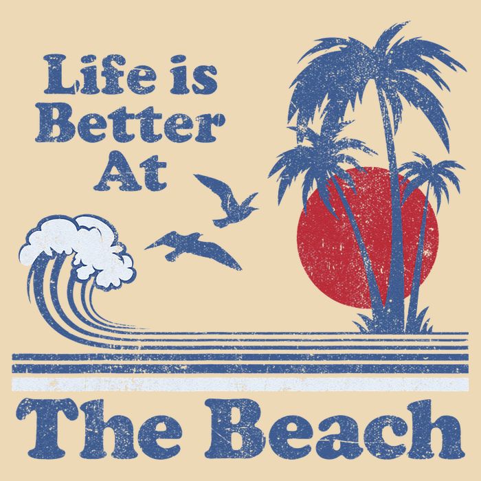 Life Is Better At The Beach Retro Vintage 80s 70s Vacation Bag