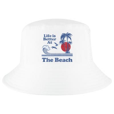 Life Is Better At The Beach Retro Vintage 80s 70s Vacation Cool Comfort Performance Bucket Hat