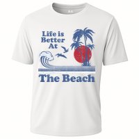 Life Is Better At The Beach Retro Vintage 80s 70s Vacation Performance Shirt