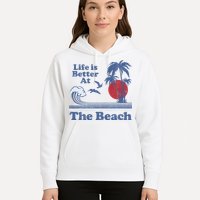 Life Is Better At The Beach Retro Vintage 80s 70s Vacation Hoodie