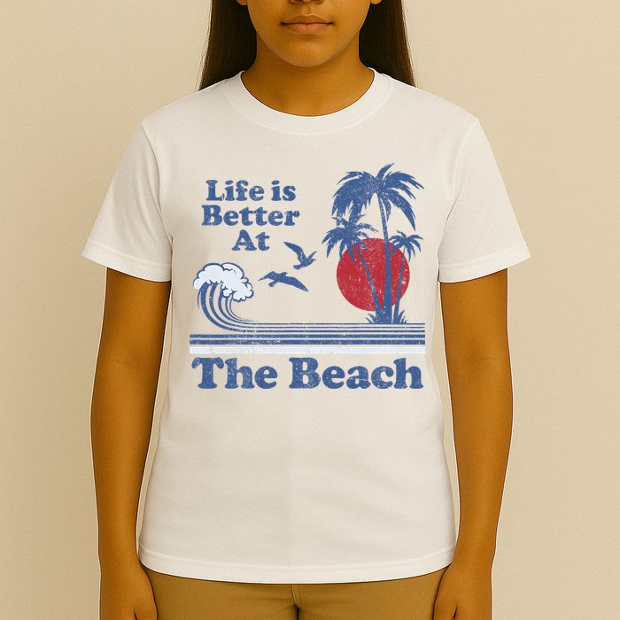 Life Is Better At The Beach Retro Vintage 80s 70s Vacation T-Shirt