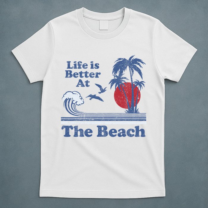 Life Is Better At The Beach Retro Vintage 80s 70s Vacation T-Shirt