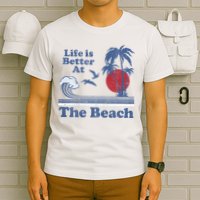 Life Is Better At The Beach Retro Vintage 80s 70s Vacation T-Shirt