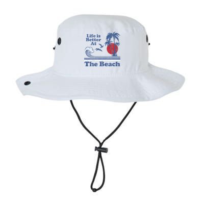 Life Is Better At The Beach Retro Vintage 80s 70s Vacation Bucket Hat