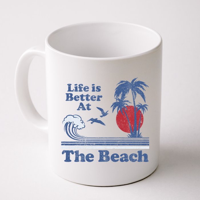 Life Is Better At The Beach Retro Vintage 80s 70s Vacation Mug
