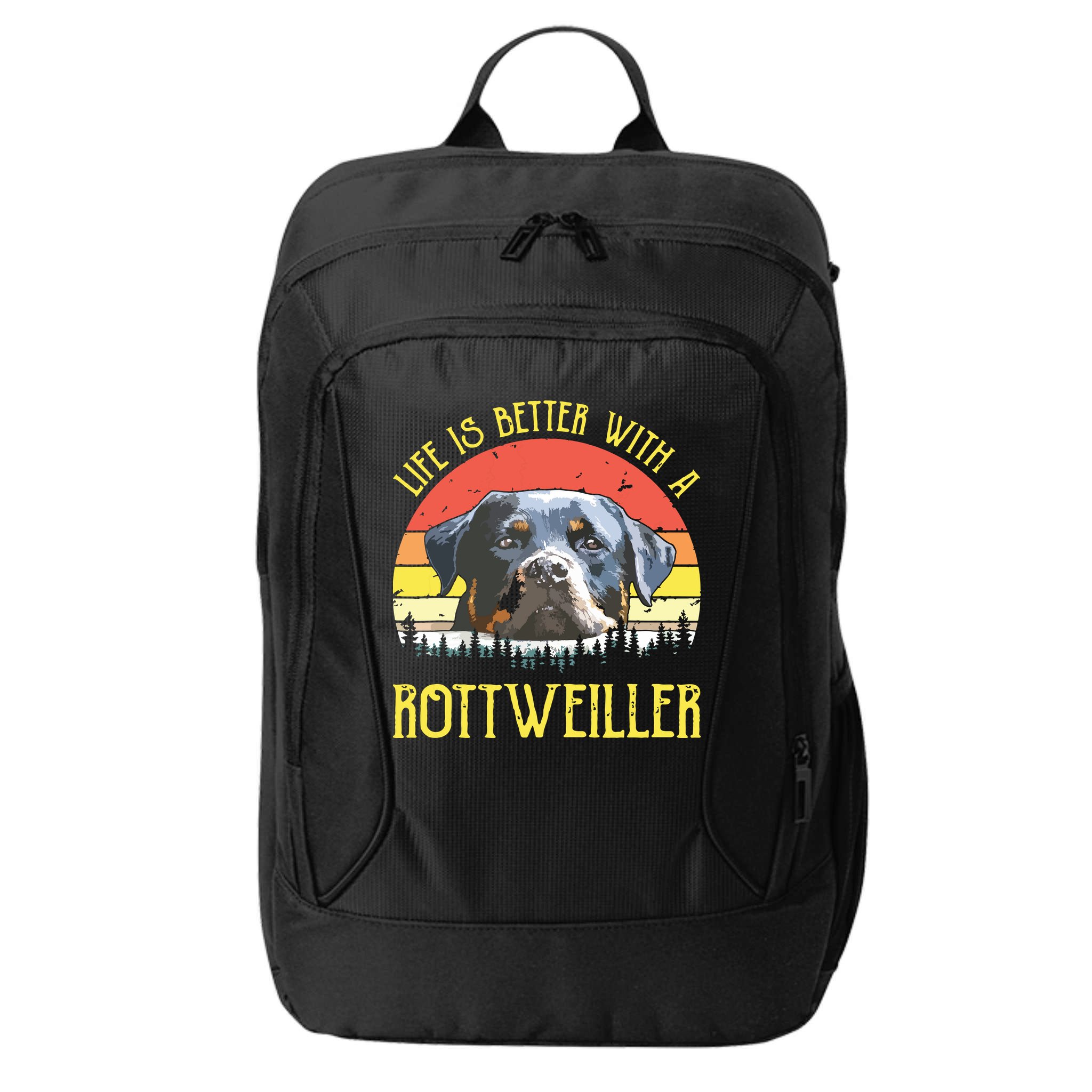 Life Is Better With A Rottweiler Dog Lover Gift City Backpack