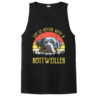 Life Is Better With A Rottweiler Dog Lover Gift PosiCharge Competitor Tank