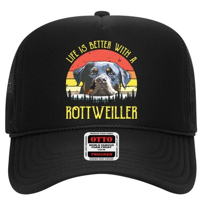 Life Is Better With A Rottweiler Dog Lover Gift Trucker Hat