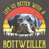Life Is Better With A Rottweiler Dog Lover Gift Cotton Canvas Backpack