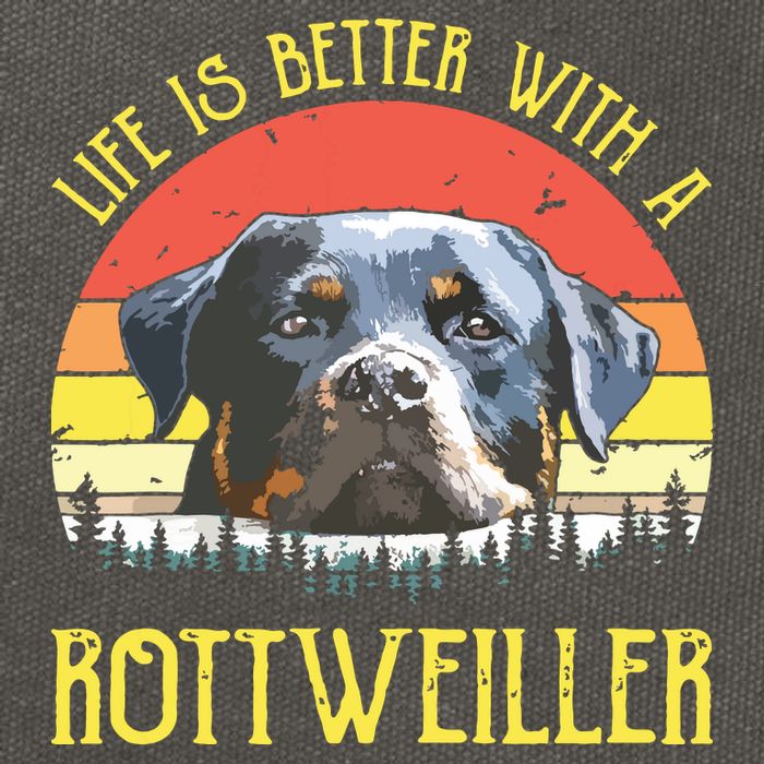 Life Is Better With A Rottweiler Dog Lover Gift Cotton Canvas Backpack