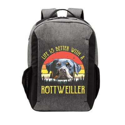Life Is Better With A Rottweiler Dog Lover Gift Vector Backpack