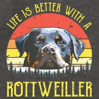Life Is Better With A Rottweiler Dog Lover Gift Womens T-Shirt