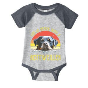 Life Is Better With A Rottweiler Dog Lover Gift Infant Baby Jersey Bodysuit