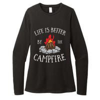 Life Is Better By The Campfire Scouts Camping Campfire Womens CVC Long Sleeve Shirt