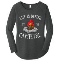 Life Is Better By The Campfire Scouts Camping Campfire Women's Perfect Tri Tunic Long Sleeve Shirt