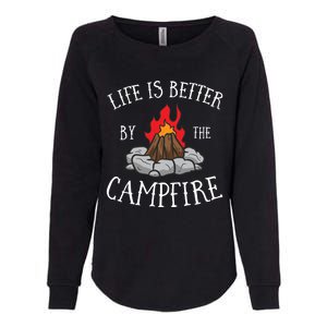 Life Is Better By The Campfire Scouts Camping Campfire Womens California Wash Sweatshirt