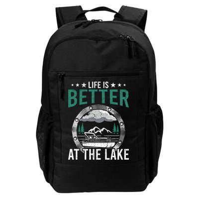 Life Is Better At The Lake Pontoon Boat Pontooning Gift Backpack
