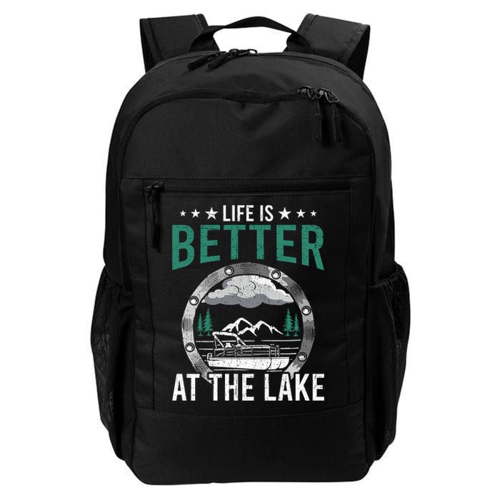 Life Is Better At The Lake Pontoon Boat Pontooning Gift Backpack