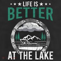 Life Is Better At The Lake Pontoon Boat Pontooning Gift Adult Drive Performance Visor