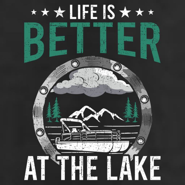 Life Is Better At The Lake Pontoon Boat Pontooning Gift 15oz Campfire Ceramic Mug