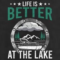 Life Is Better At The Lake Pontoon Boat Pontooning Gift Beanie