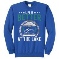 Life Is Better At The Lake Pontoon Boat Pontooning Gift Sweatshirt