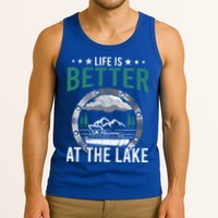 Life Is Better At The Lake Pontoon Boat Pontooning Gift Tank Top