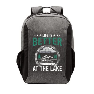 Life Is Better At The Lake Pontoon Boat Pontooning Gift Vector Backpack