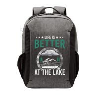 Life Is Better At The Lake Pontoon Boat Pontooning Gift Vector Backpack