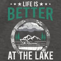 Life Is Better At The Lake Pontoon Boat Pontooning Gift Vector Backpack