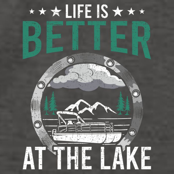 Life Is Better At The Lake Pontoon Boat Pontooning Gift Vector Backpack