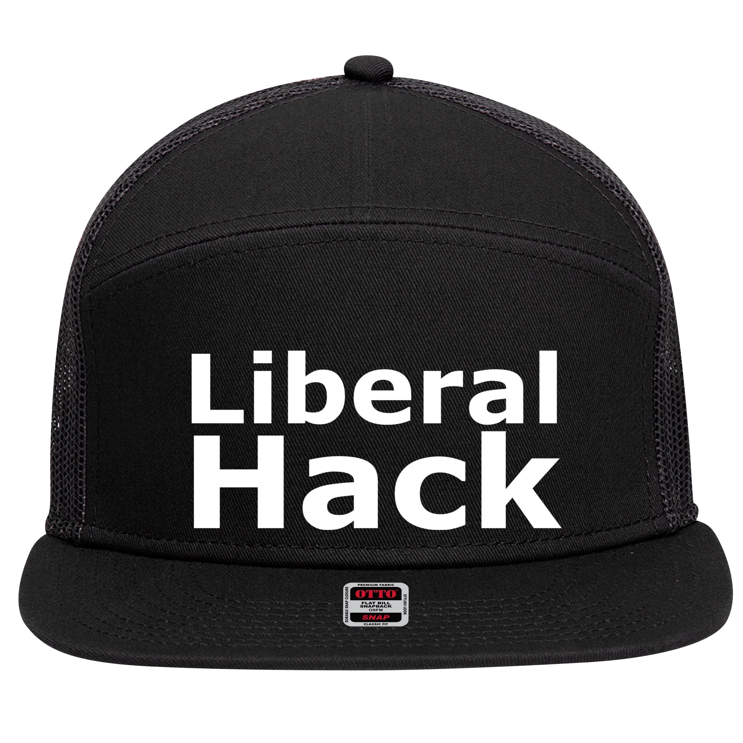 Liberal Hack 7 Panel Mesh Trucker Snapback Hat