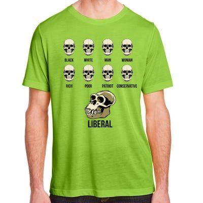 Liberal Monkey Black White Man Woman Rich Poor Patriot Conservative Adult ChromaSoft Performance T-Shirt