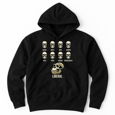 Liberal Monkey Black White Man Woman Rich Poor Patriot Conservative Hoodie