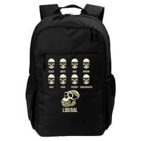 Liberal Monkey Black White Man Woman Rich Poor Patriot Conservative Backpack