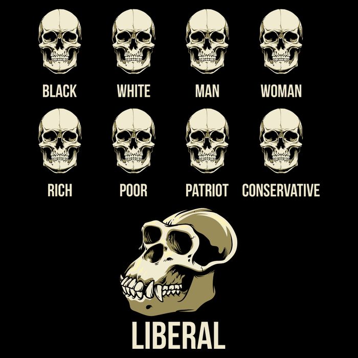 Liberal Monkey Black White Man Woman Rich Poor Patriot Conservative Tie-Dye T-Shirt