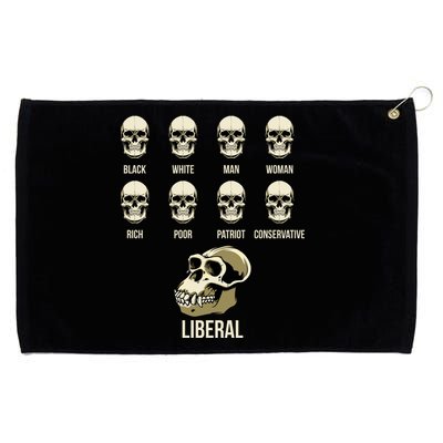 Liberal Monkey Black White Man Woman Rich Poor Patriot Conservative Grommeted Golf Towel