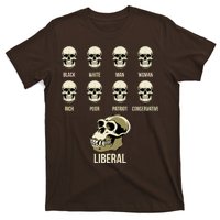 Liberal Monkey Black White Man Woman Rich Poor Patriot Conservative T-Shirt